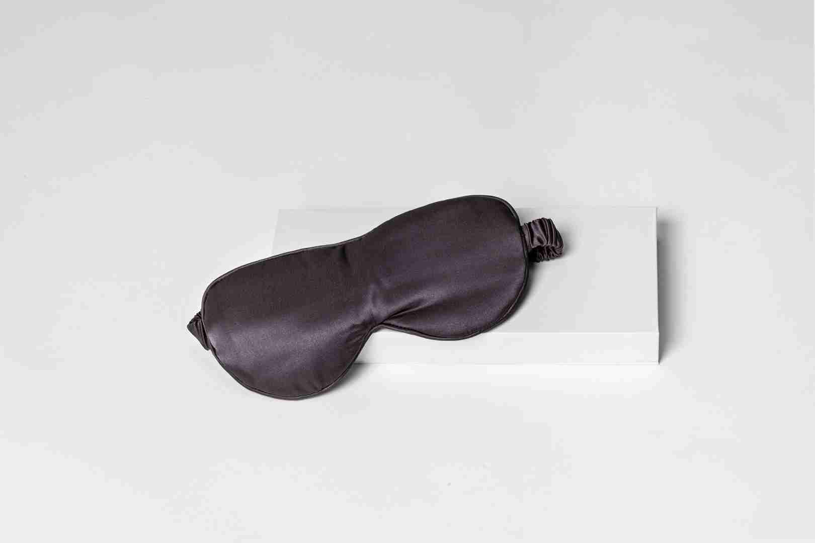 Saatva's Weighted Eye Mask in Graphite.
