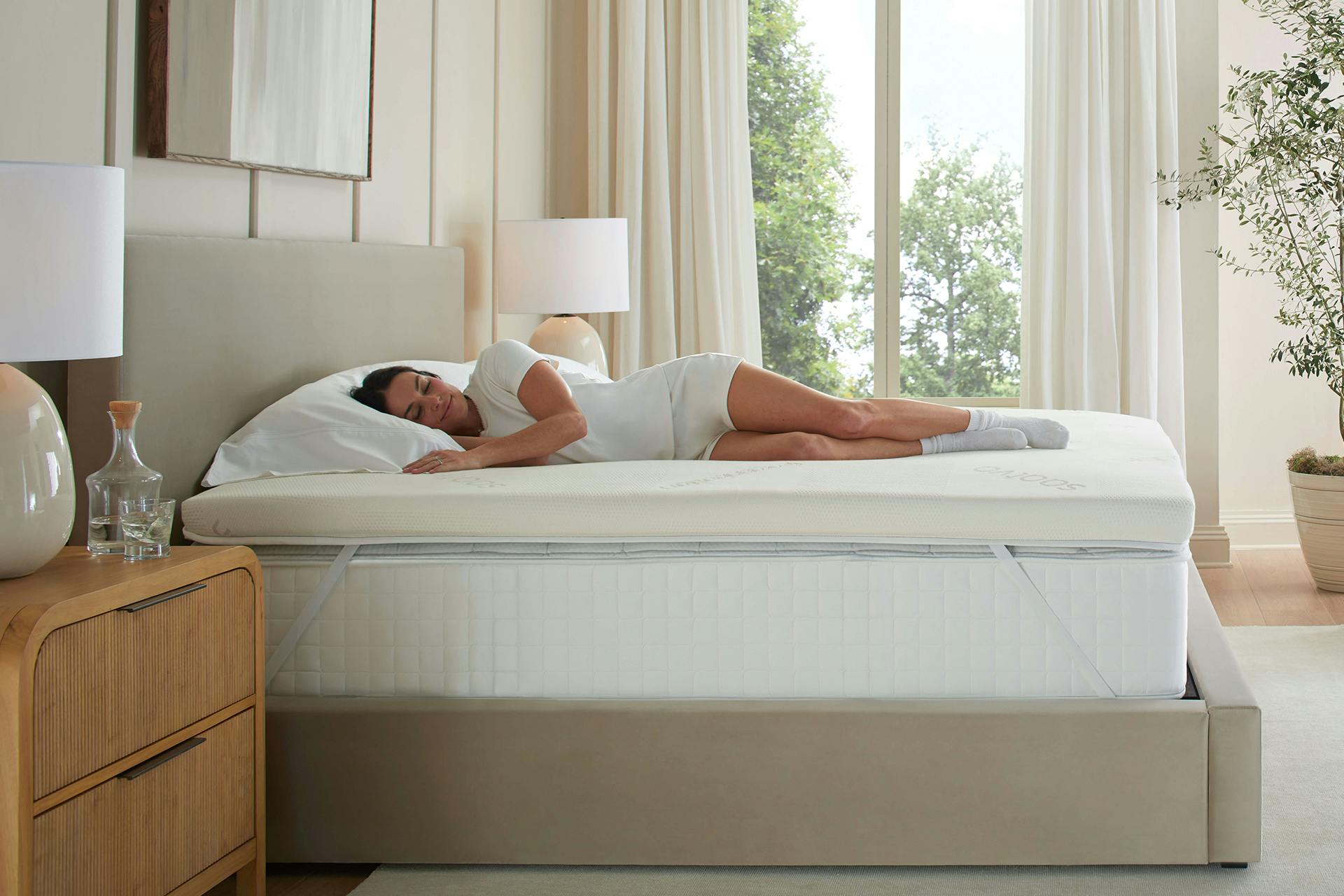 graphite memory foam mattress topper model