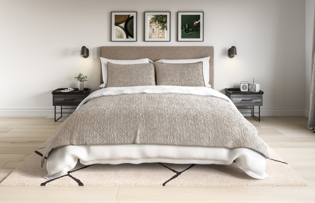 Diamond Quilt Bedroom taupe edit