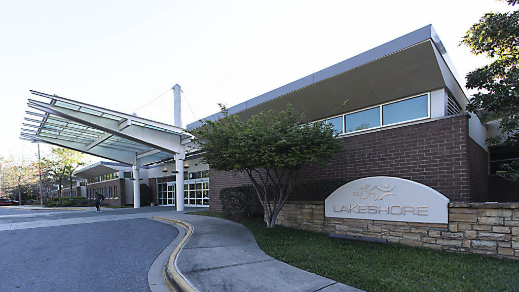 Walkway at Front Entrance of Lakeshore Foundation ()