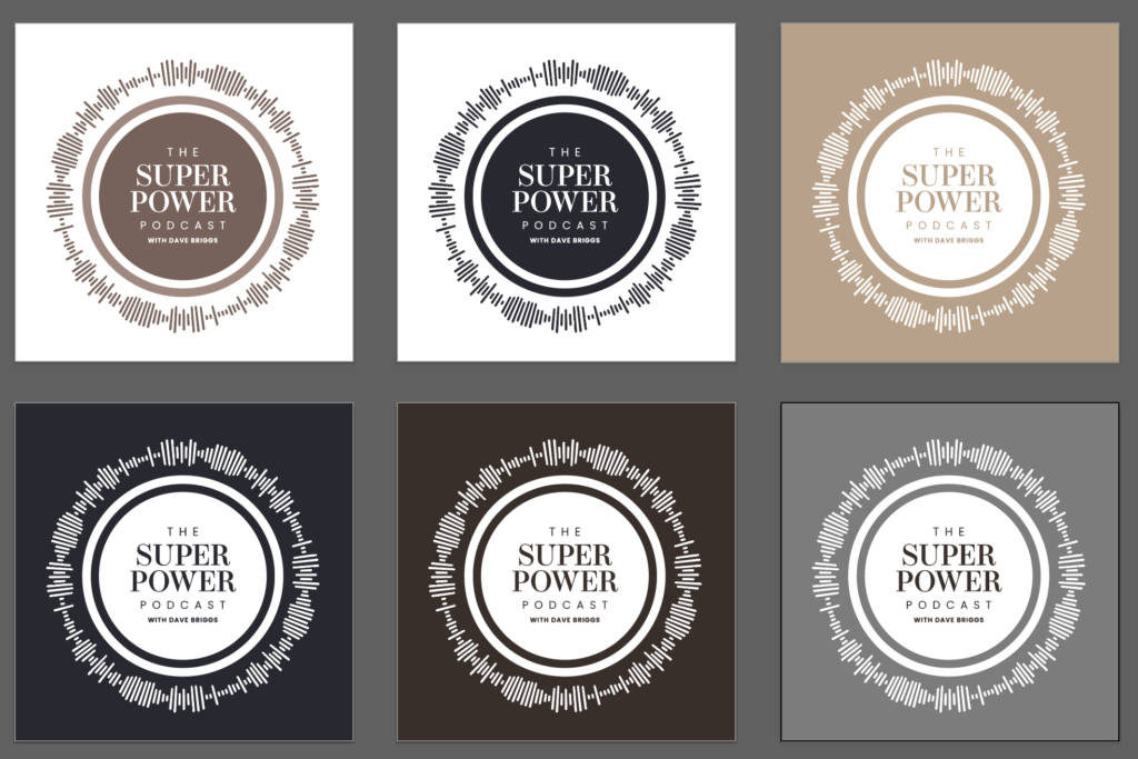 Superpower Podcast Logo Collage